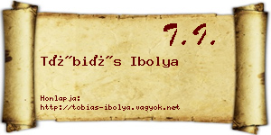 Tóbiás Ibolya névjegykártya